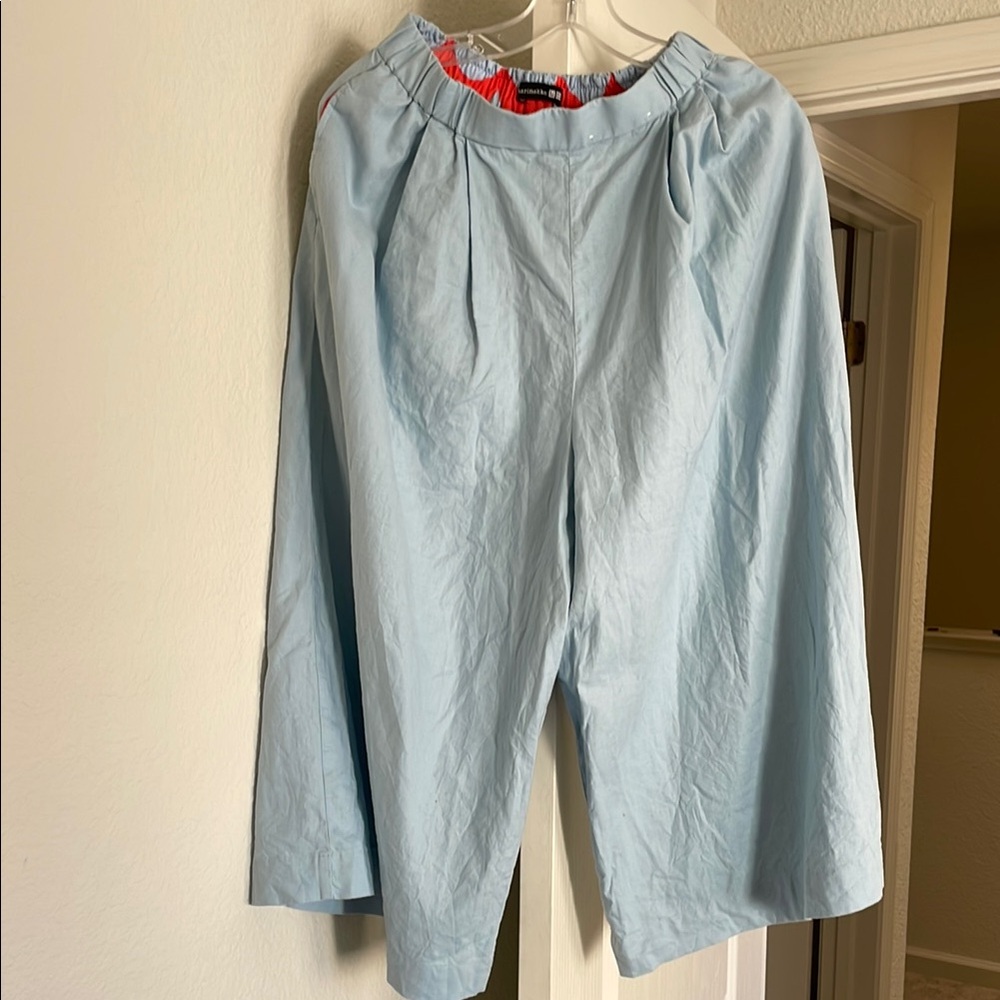 Marimekko x Uniqlo Blue Skirt pant (cotton and linen)